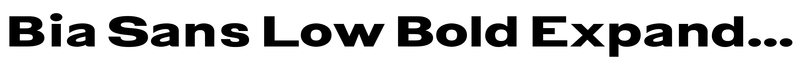 Bia Sans Low Bold Expanded